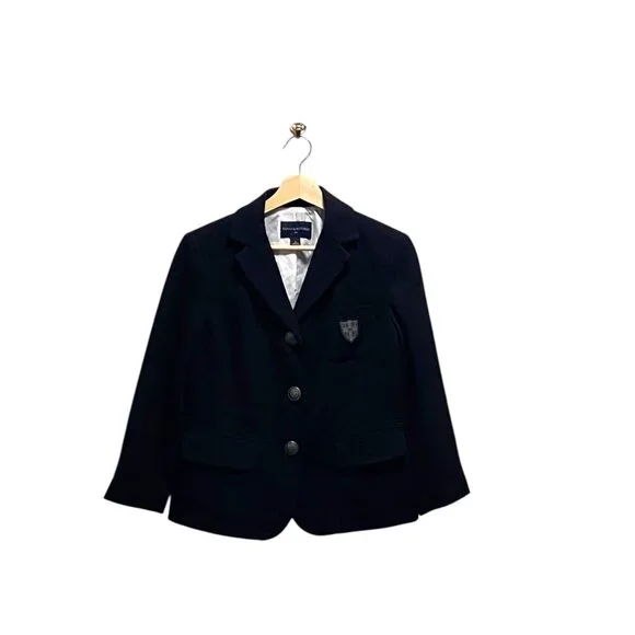 Banana Republic Wool Blazer Black Size 8 Y2K